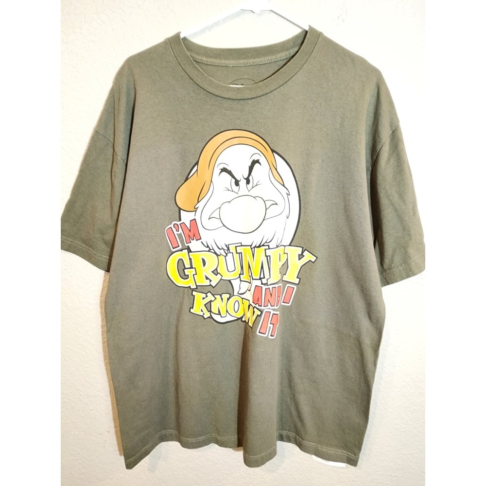 Vintage Disney Grumpy T-Shirt Mens Size XL I'm Grumpy And I Know It Graphic Tee